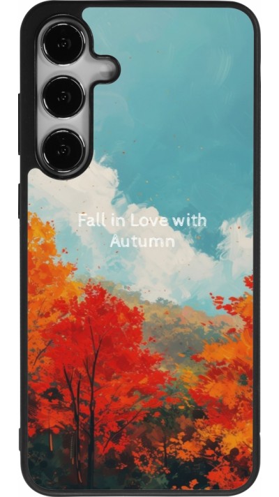Coque Samsung Galaxy S24+ - Silicone rigide noir Autumn 25 Fall in love