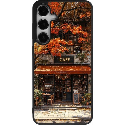Coque Samsung Galaxy S24+ - Silicone rigide noir Autumn 25 Coffee shop