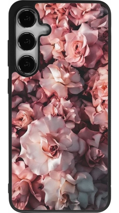 Coque Samsung Galaxy S24+ - Silicone rigide noir Beautiful Roses