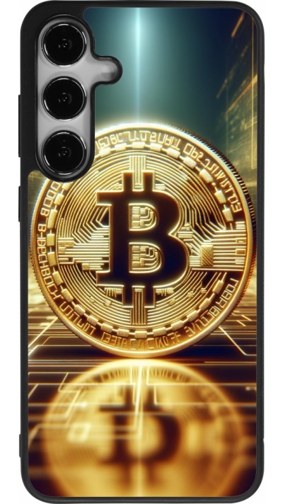 Samsung Galaxy S24+ Case Hülle - Silikon schwarz Bitcoin Stehen