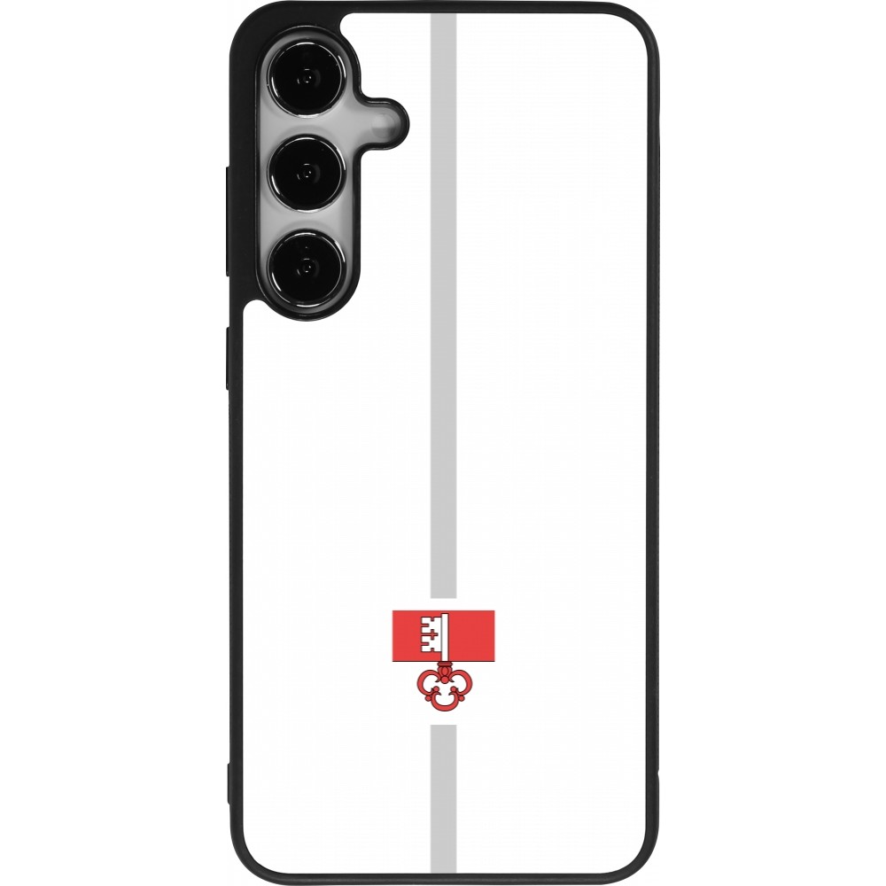 Samsung Galaxy S24+ Case Hülle - Silikon schwarz Kanton OW weiss