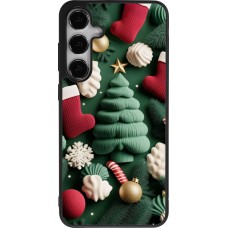 Coque Samsung Galaxy S24+ - Silicone rigide noir Christmas 25 Christmas textiles
