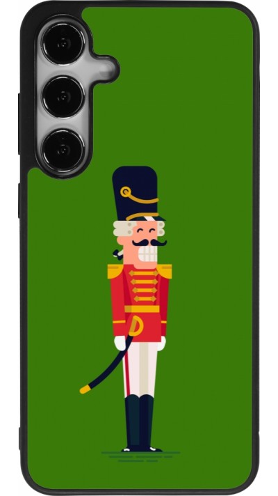 Coque Samsung Galaxy S24+ - Silicone rigide noir Christmas 25 Nutcracker Green