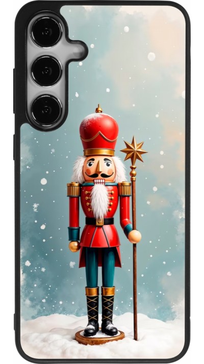 Coque Samsung Galaxy S24+ - Silicone rigide noir Christmas 25 Nutcracker Snow