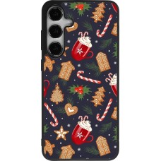 Coque Samsung Galaxy S24+ - Silicone rigide noir Christmas 25 Pattern Gingerbread House
