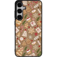 Coque Samsung Galaxy S24+ - Silicone rigide noir Christmas 25 Pattern Ginger Cookie