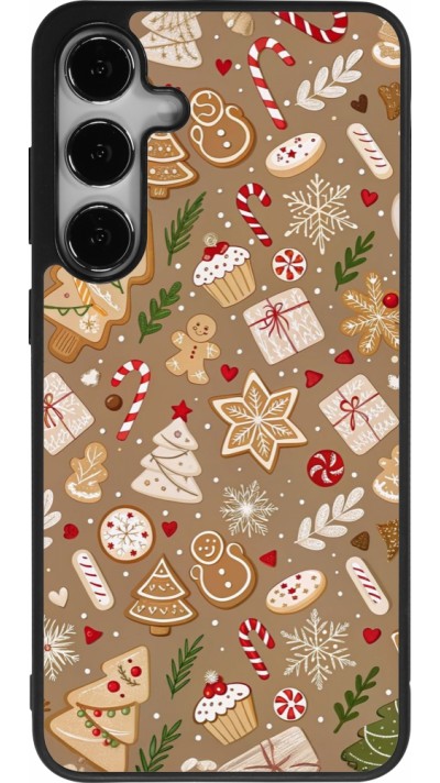 Coque Samsung Galaxy S24+ - Silicone rigide noir Christmas 25 Pattern Ginger Cookie