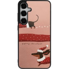 Coque Samsung Galaxy S24+ - Silicone rigide noir Christmas 25 Teckel Merry Xmas