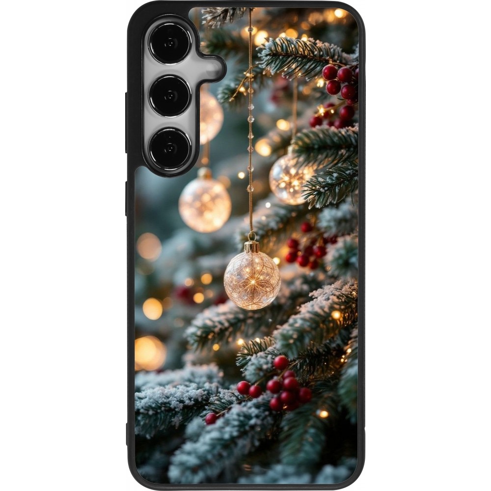 Coque Samsung Galaxy S24+ - Silicone rigide noir Christmas 25 Xmas Decorated Tree