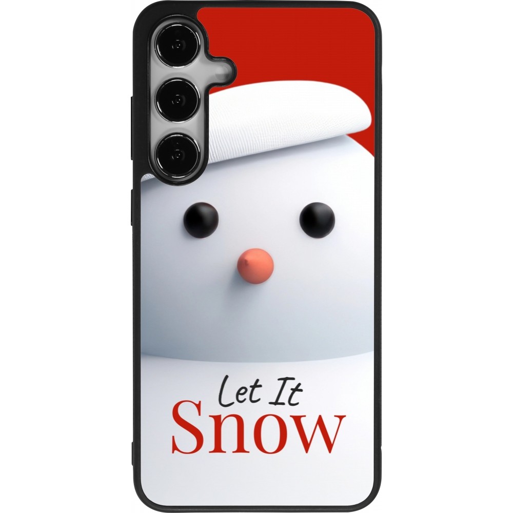Coque Samsung Galaxy S24+ - Silicone rigide noir Christmas 25 Xmas Snowman
