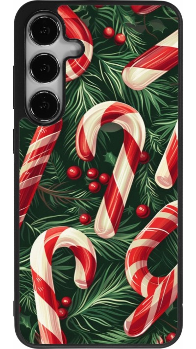 Coque Samsung Galaxy S24+ - Silicone rigide noir Christmas 25 Xmas Stick