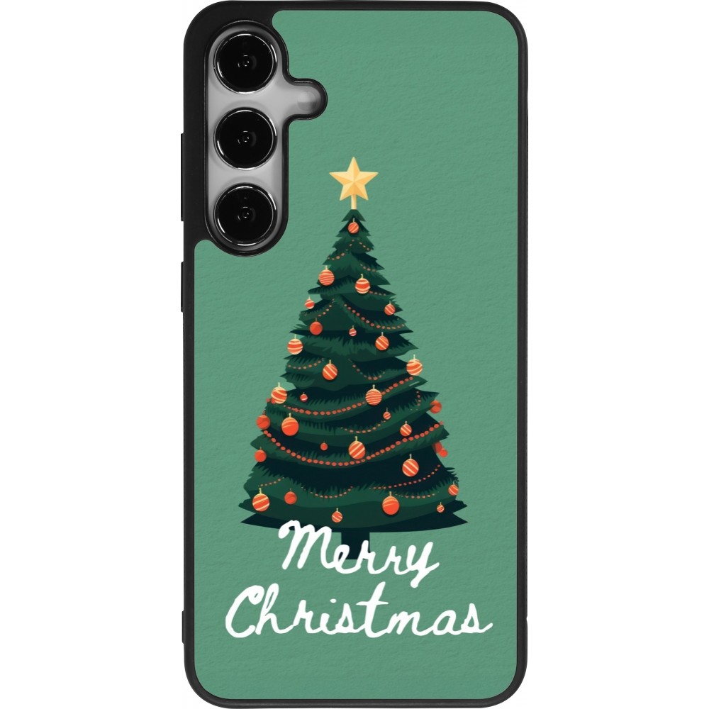 Coque Samsung Galaxy S24+ - Silicone rigide noir Christmas 25 Xmas Tree