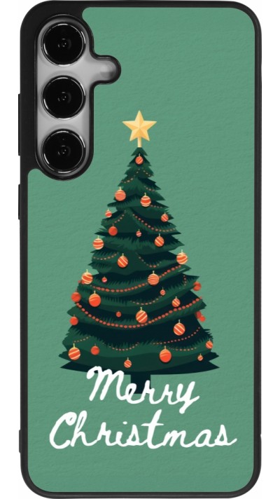 Coque Samsung Galaxy S24+ - Silicone rigide noir Christmas 25 Xmas Tree