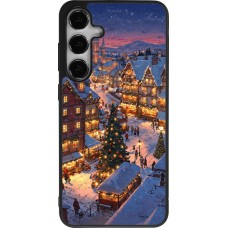 Coque Samsung Galaxy S24+ - Silicone rigide noir Christmas 25 Xmas Village