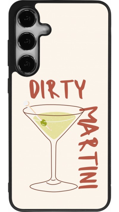 Coque Samsung Galaxy S24+ - Silicone rigide noir Cocktail Dirty Martini