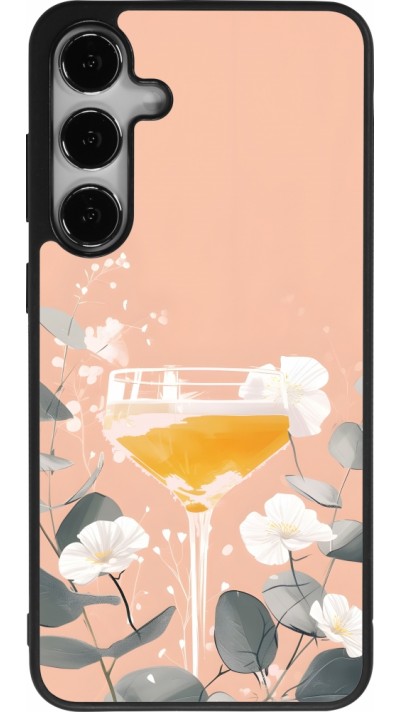 Coque Samsung Galaxy S24+ - Silicone rigide noir Cocktail Flowers