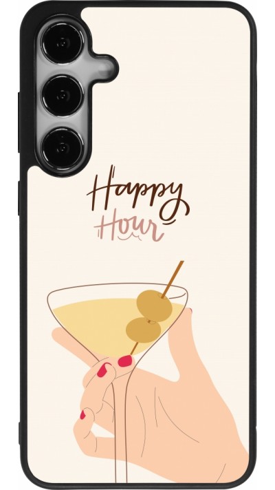 Samsung Galaxy S24+ Case Hülle - Silikon schwarz Cocktail Happy Hour