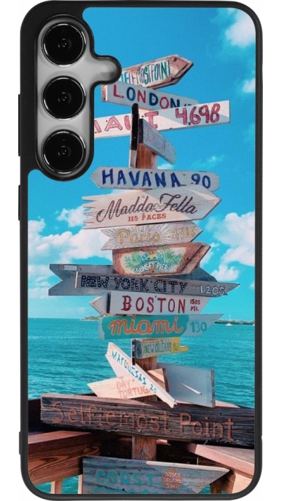 Samsung Galaxy S24+ Case Hülle - Silikon schwarz Cool Cities Directions