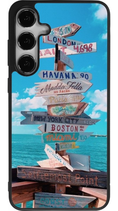 Coque Samsung Galaxy S24+ - Silicone rigide noir Cool Cities Directions