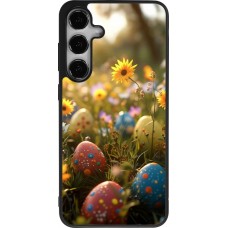 Coque Samsung Galaxy S24+ - Silicone rigide noir Easter 2026 Decorated eggs