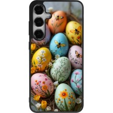 Coque Samsung Galaxy S24+ - Silicone rigide noir Easter 2026 Eggs with bees