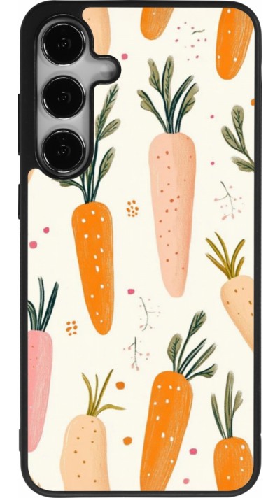 Coque Samsung Galaxy S24+ - Silicone rigide noir Easter 2026 Illustration carrots