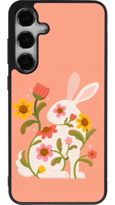 Coque Samsung Galaxy S24+ - Silicone rigide noir Easter 2026 Rabbit collage