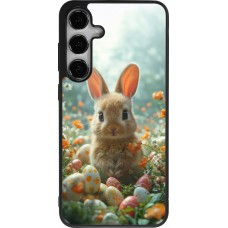 Coque Samsung Galaxy S24+ - Silicone rigide noir Easter 2026 Rabbit in the garden