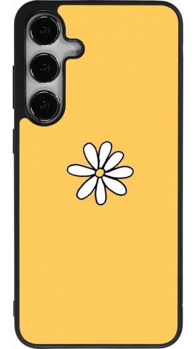 Coque Samsung Galaxy S24+ - Silicone rigide noir Easter 2023 daisy