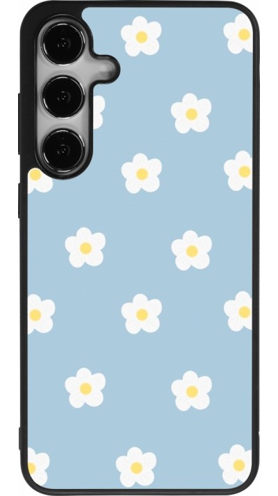 Coque Samsung Galaxy S24+ - Silicone rigide noir Easter 2024 daisy flower