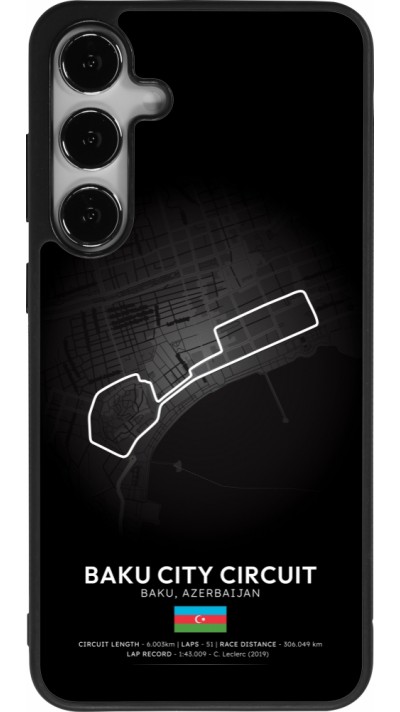 Coque Samsung Galaxy S24+ - Silicone rigide noir F1 Track 2025 Azerbaijan