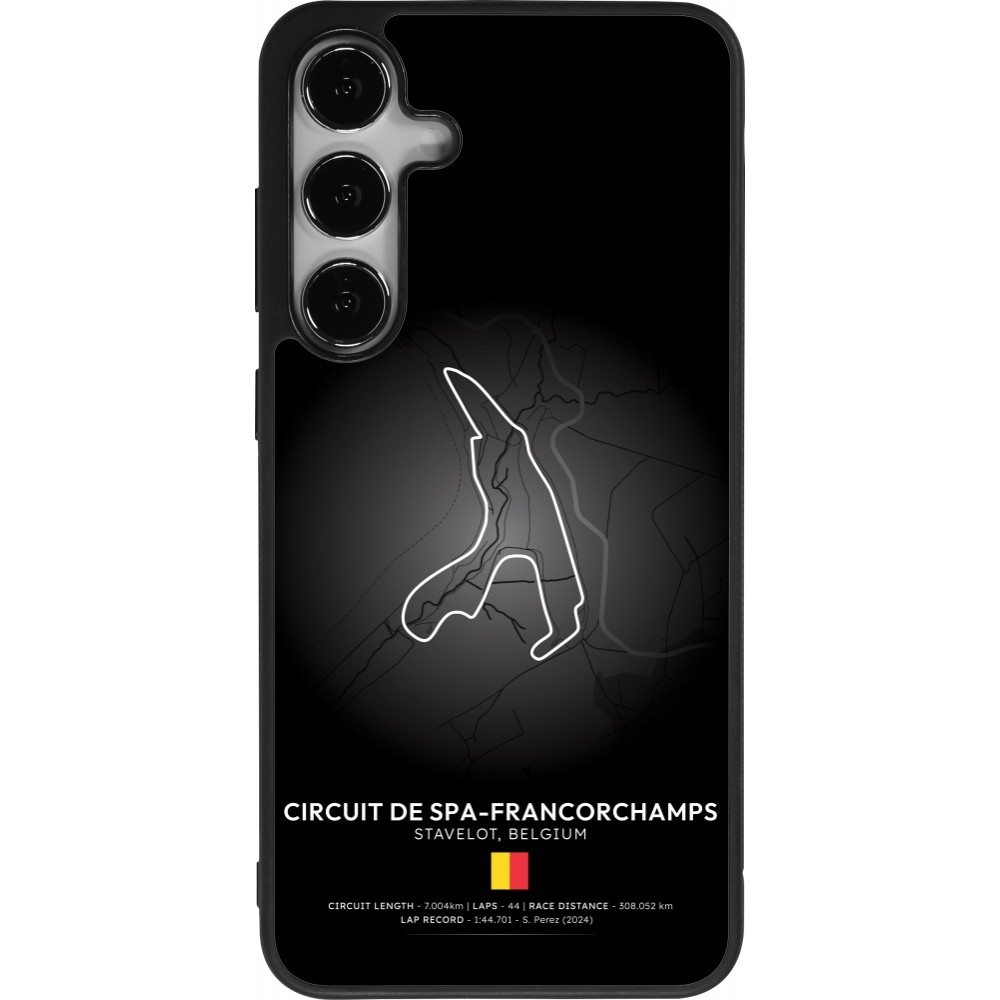 Coque Samsung Galaxy S24+ - Silicone rigide noir F1 Track 2025 Belgium