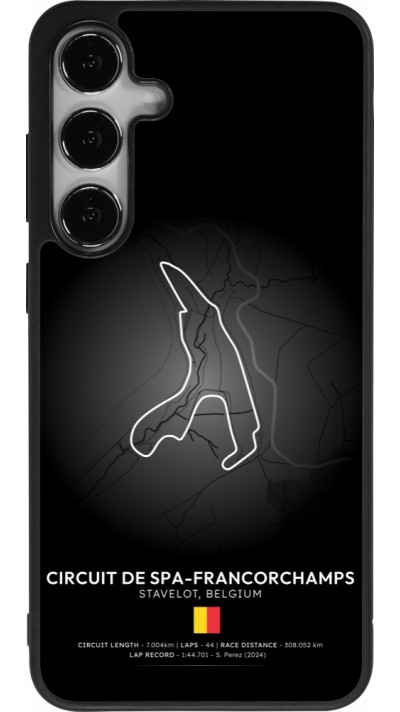 Coque Samsung Galaxy S24+ - Silicone rigide noir F1 Track 2025 Belgium