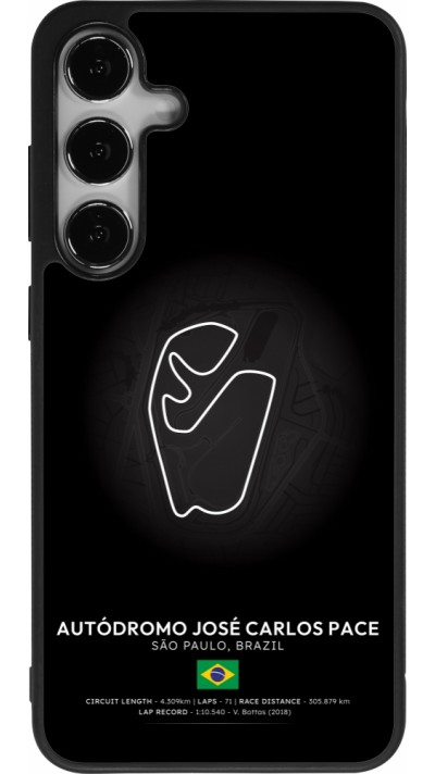 Coque Samsung Galaxy S24+ - Silicone rigide noir F1 Track 2025 Brazil