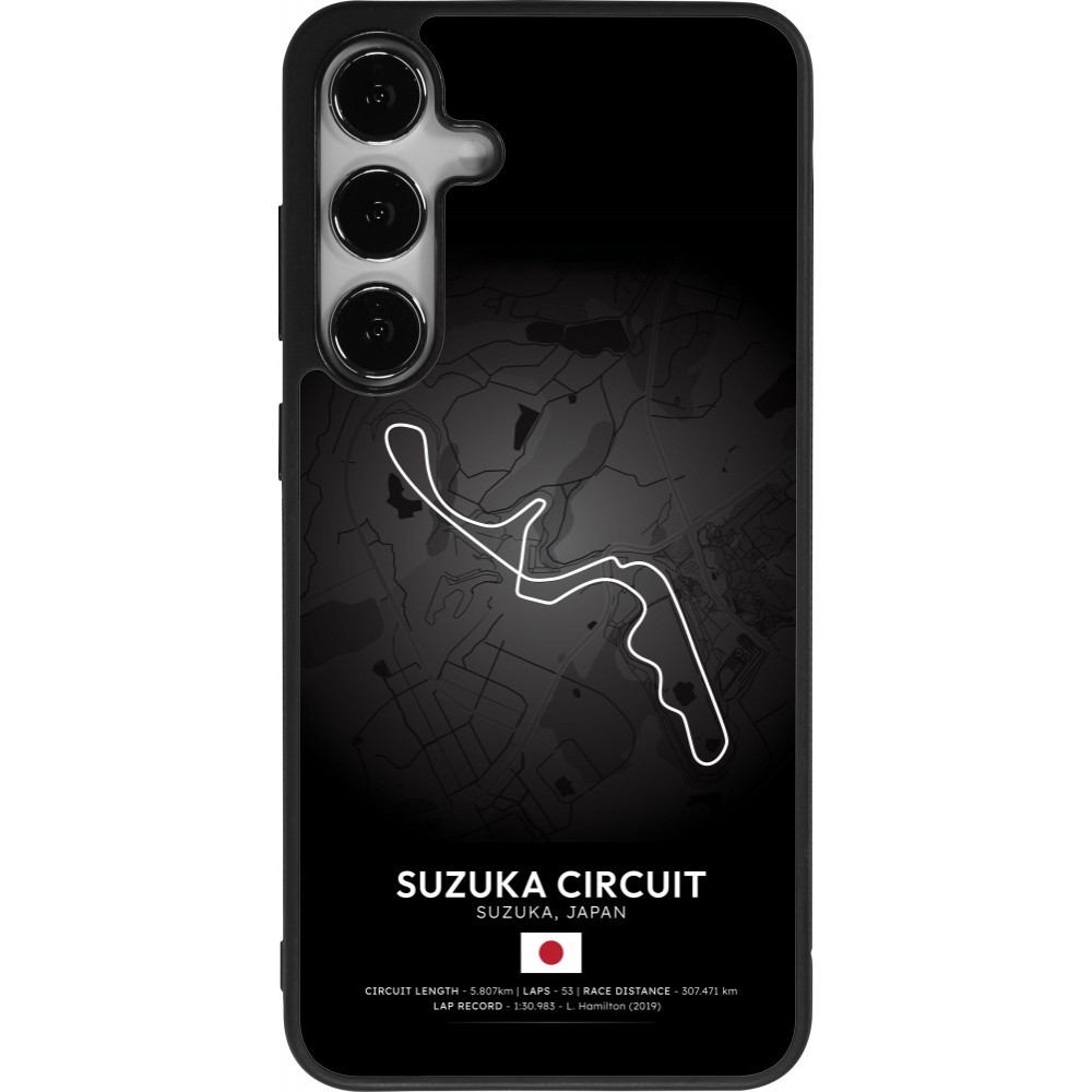 Coque Samsung Galaxy S24+ - Silicone rigide noir F1 Track 2025 Japan