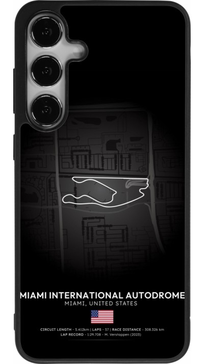 Coque Samsung Galaxy S24+ - Silicone rigide noir F1 Track 2025 Miami