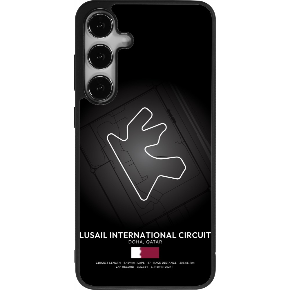 Coque Samsung Galaxy S24+ - Silicone rigide noir F1 Track 2025 Qatar