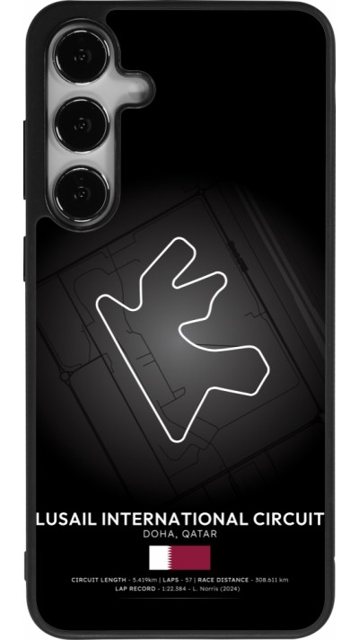 Coque Samsung Galaxy S24+ - Silicone rigide noir F1 Track 2025 Qatar