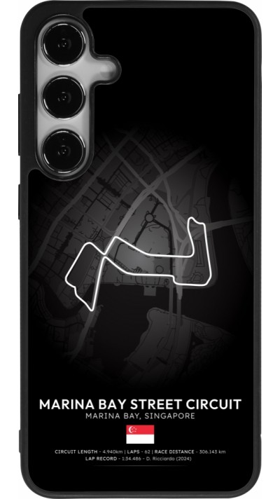 Coque Samsung Galaxy S24+ - Silicone rigide noir F1 Track 2025 Singapore