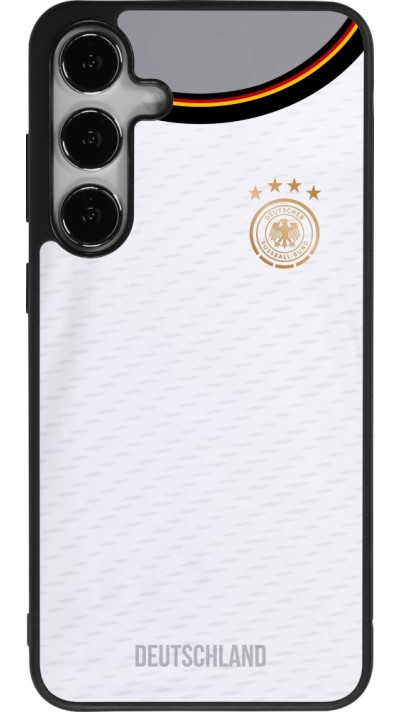 Coque Samsung Galaxy S24+ - Silicone rigide noir Maillot de football Allemagne 2022 personnalisable