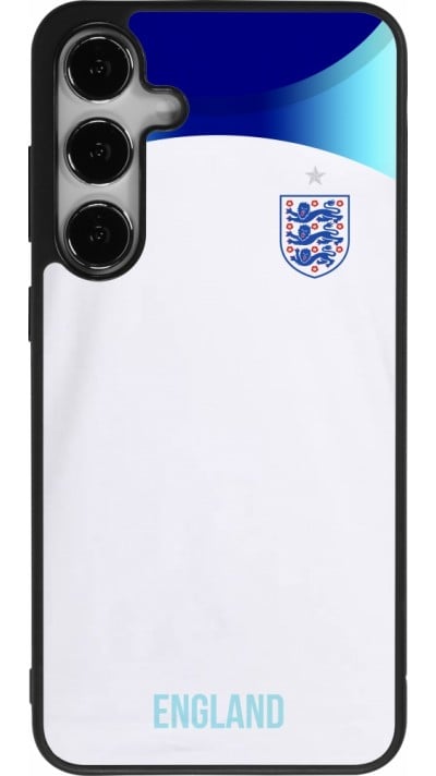 Coque Samsung Galaxy S24+ - Silicone rigide noir Maillot de football Angleterre 2022 personnalisable