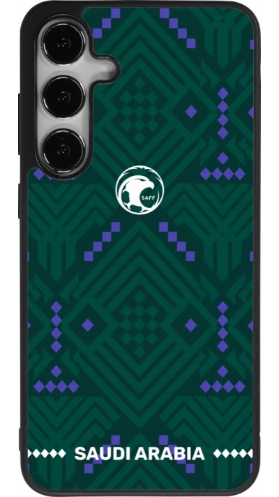 Coque Samsung Galaxy S24+ - Silicone rigide noir Maillot de football Arabie saoudite 2026 personnalisable