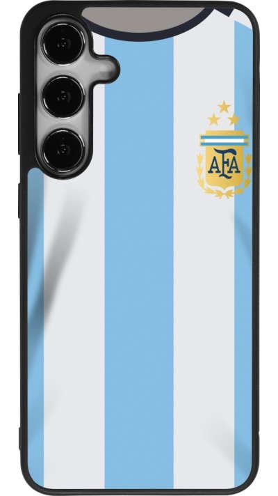 Samsung Galaxy S24+ Case Hülle - Silikon schwarz Argentinien 2022 personalisierbares Fussballtrikot