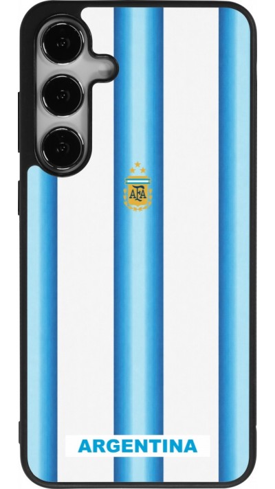 Coque Samsung Galaxy S24+ - Silicone rigide noir Maillot de football Argentine 2026 personnalisable