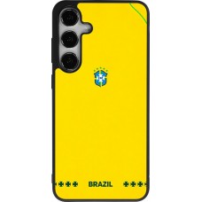 Coque Samsung Galaxy S24+ - Silicone rigide noir Maillot de football Bresil 2026 personnalisable