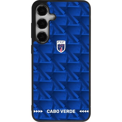 Coque Samsung Galaxy S24+ - Silicone rigide noir Maillot de football Cap-Vert 2026 personnalisable