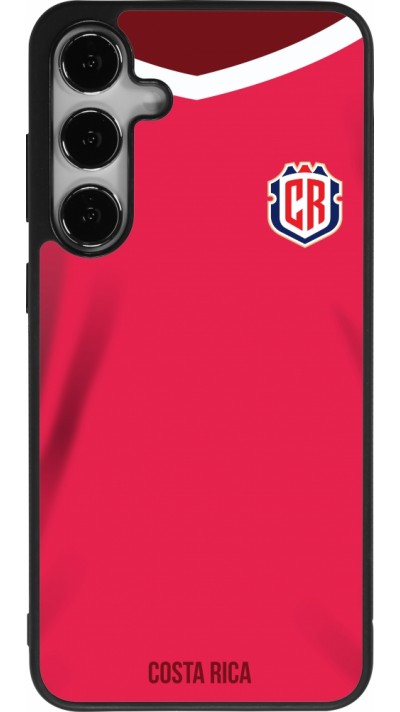 Coque Samsung Galaxy S24+ - Silicone rigide noir Maillot de football Costa Rica 2022 personnalisable