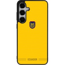 Coque Samsung Galaxy S24+ - Silicone rigide noir Maillot de football Équateur 2026 personnalisable