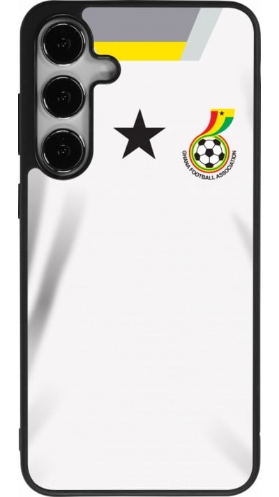 Coque Samsung Galaxy S24+ - Silicone rigide noir Maillot de football Ghana 2022 personnalisable