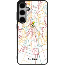 Coque Samsung Galaxy S24+ - Silicone rigide noir Maillot de football Ghana 2026 personnalisable